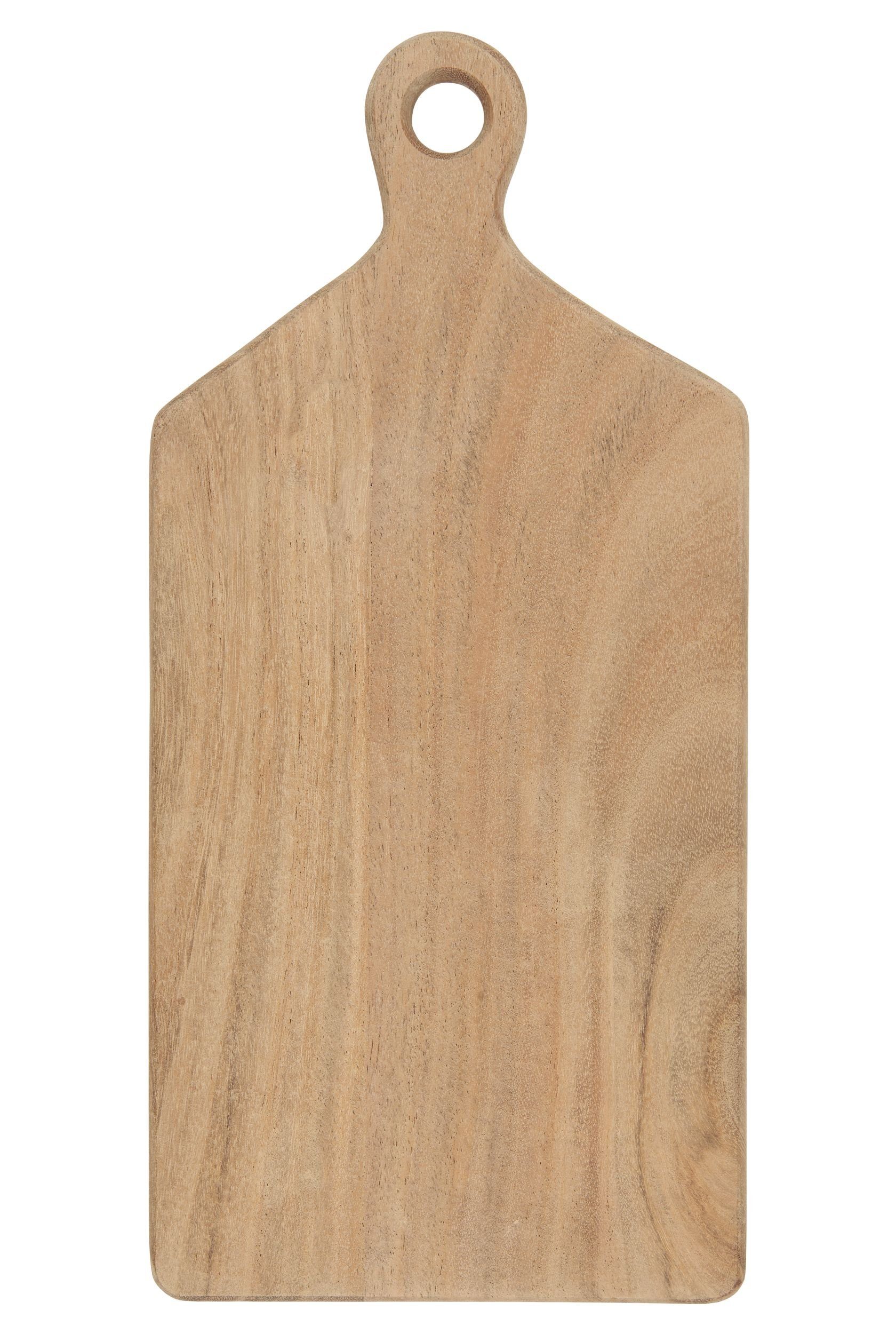 Ib Laursen Servierbrett Schneidebrett Servierbrett Brettchen Holz mit Griff 17x35cm Ib