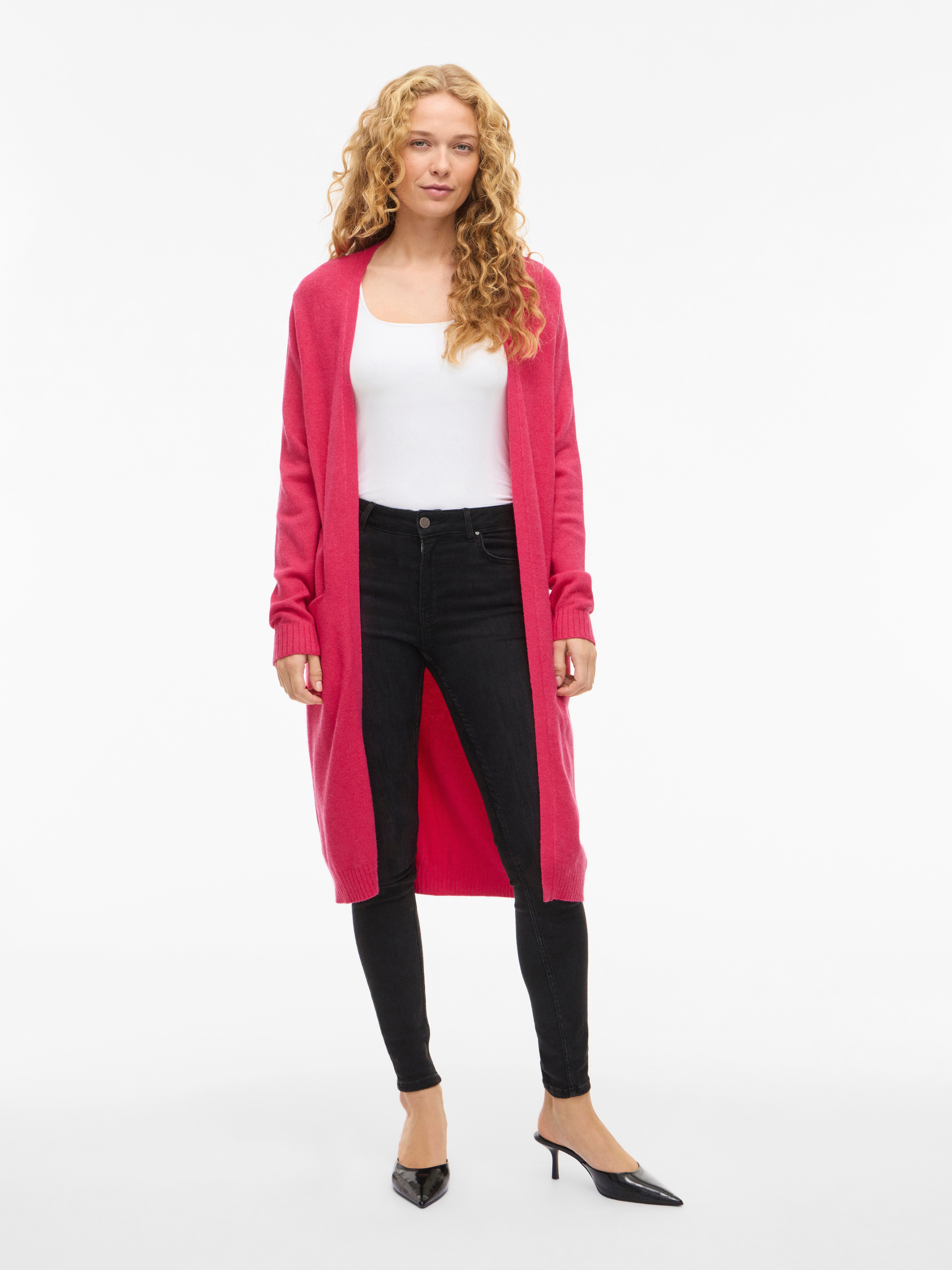 Vila Longstrickjacke VIRIL LONG L/S KNIT CARDIGAN - NOOS Viskosemischung, regular fit