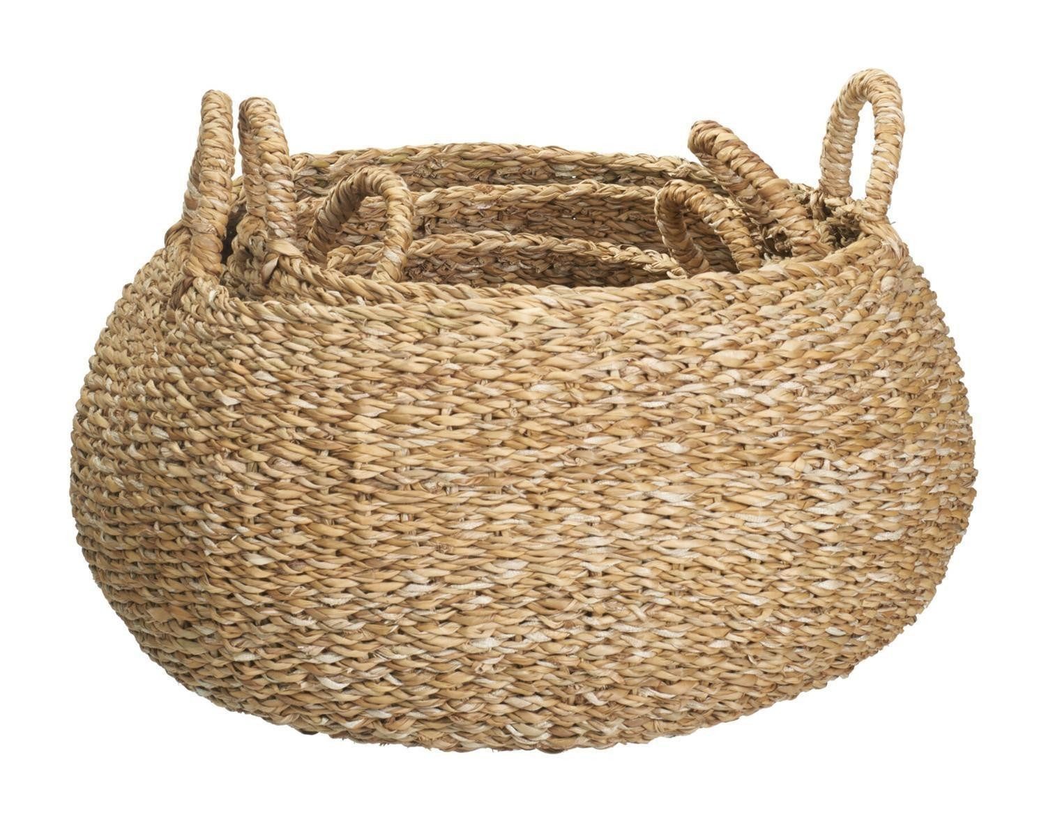 Koopman Aufbewahrungskorb GRAS, Ø 40 x H 30 cm, Braun, Seegras, (1 St), mit Griffen