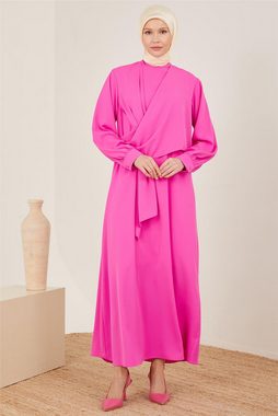 ARMİNE Maxikleid Armine vorne drapiertes asymmetrisches Kleid – moderne und elegante Hi
