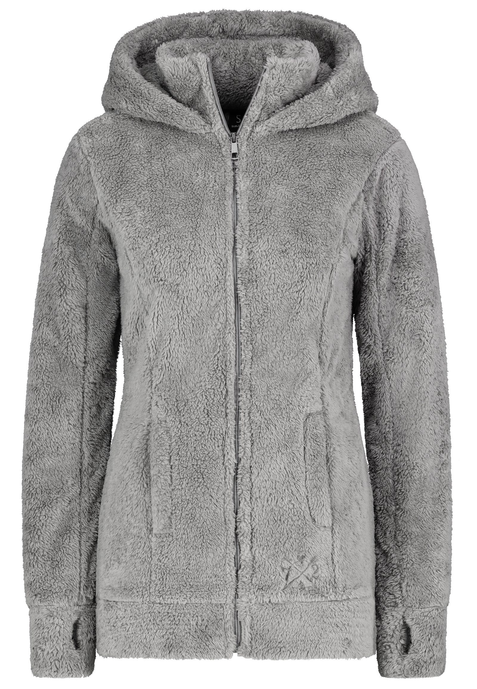 SUBLEVEL Fleecejacke Flauschiger Fleecemantel mit Kapuze