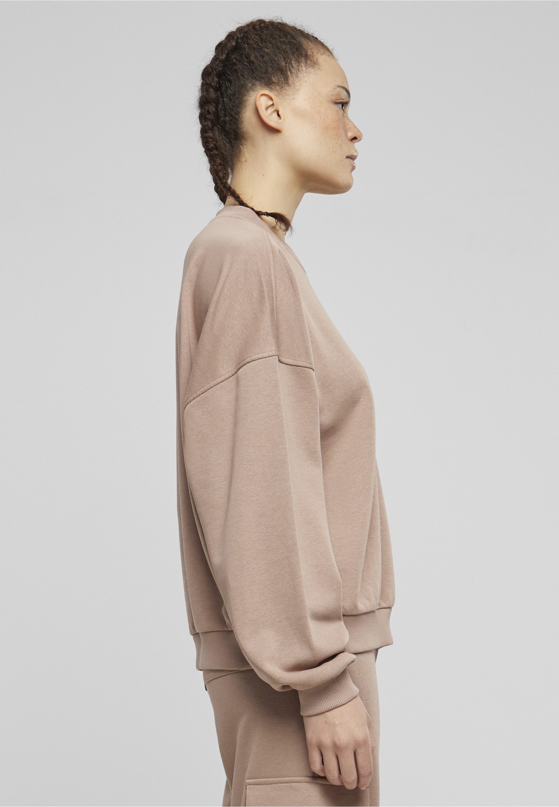 URBAN CLASSICS Sweater Urban Classics Damen Ladies Oversized Light Terry Crewneck