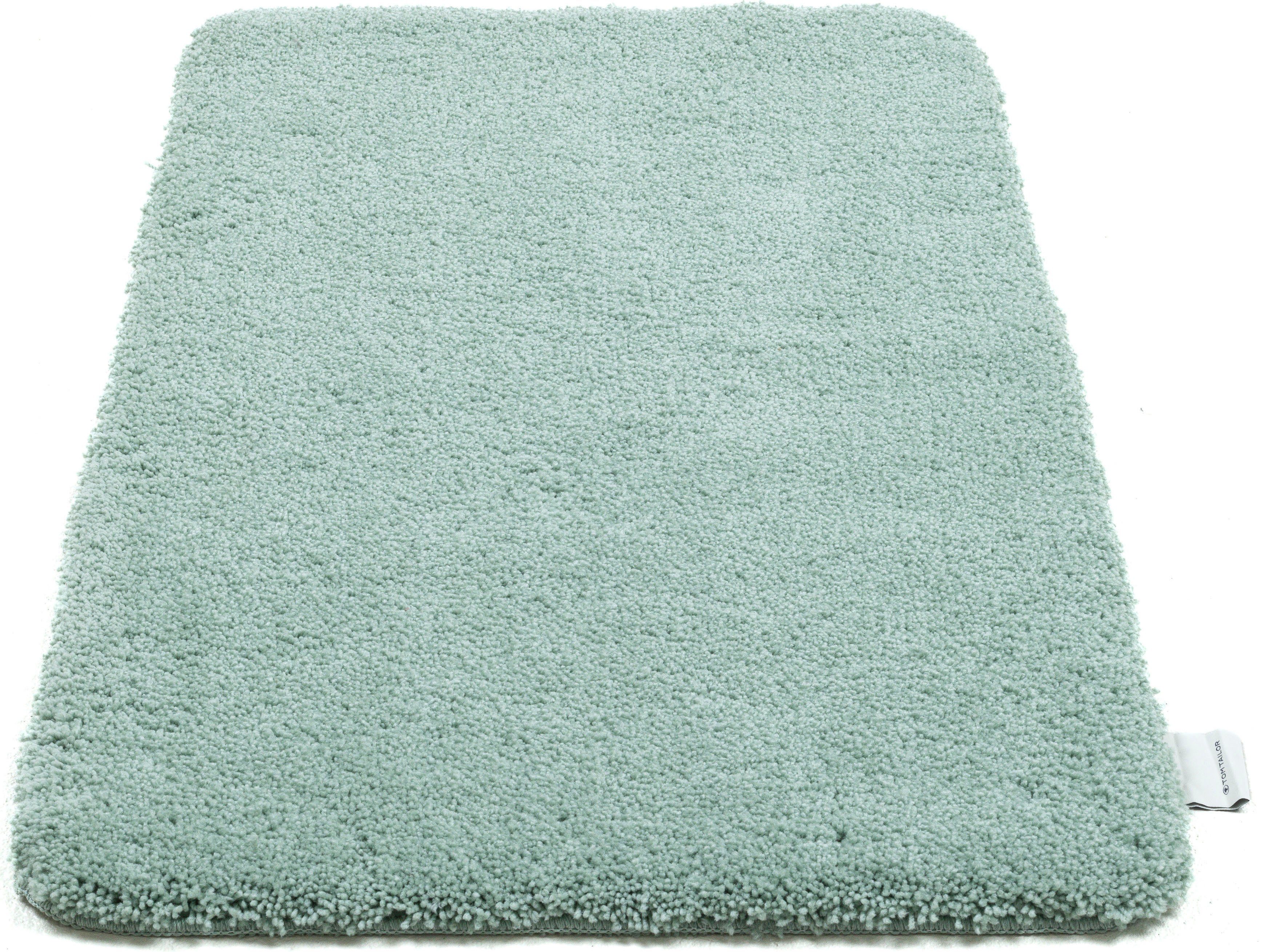 TOM TAILOR HOME Badematte Cozy Bath UNI, Badvorleger, Badezimmer Teppich, Höhe 27 mm, rutschhemmend beschichtet, fußbodenheizungsgeeignet, Polyester, rechteckig, Badteppich, Uni Farben, rechteckig, in rund & oval erhältlich