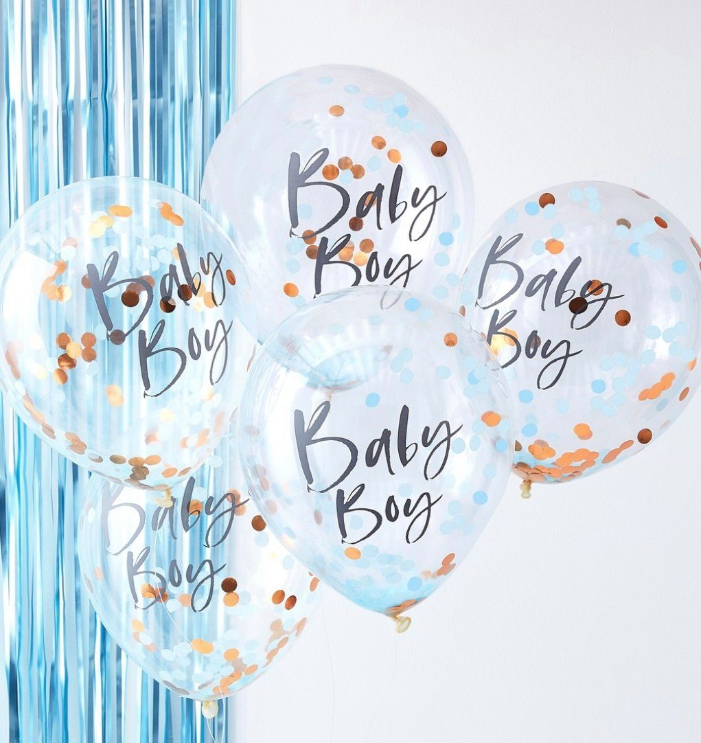 Ginger Ray Luftballon »Luftballons Babyshower Babyparty Junge Baby Boy  Konfetti« online kaufen | OTTO