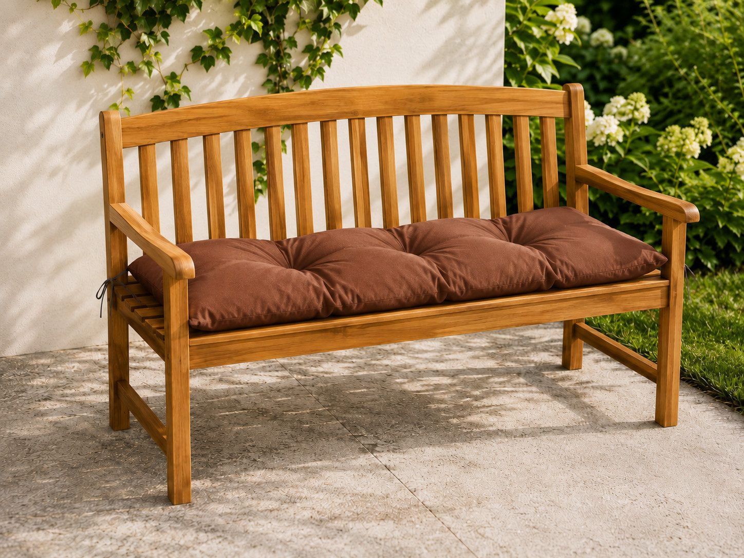 Best for Garden Dekokissen Bankauflage 120x40 cm für 2-Personen-Bänke – Rutschfest & Wetterfest, für 2 Personen