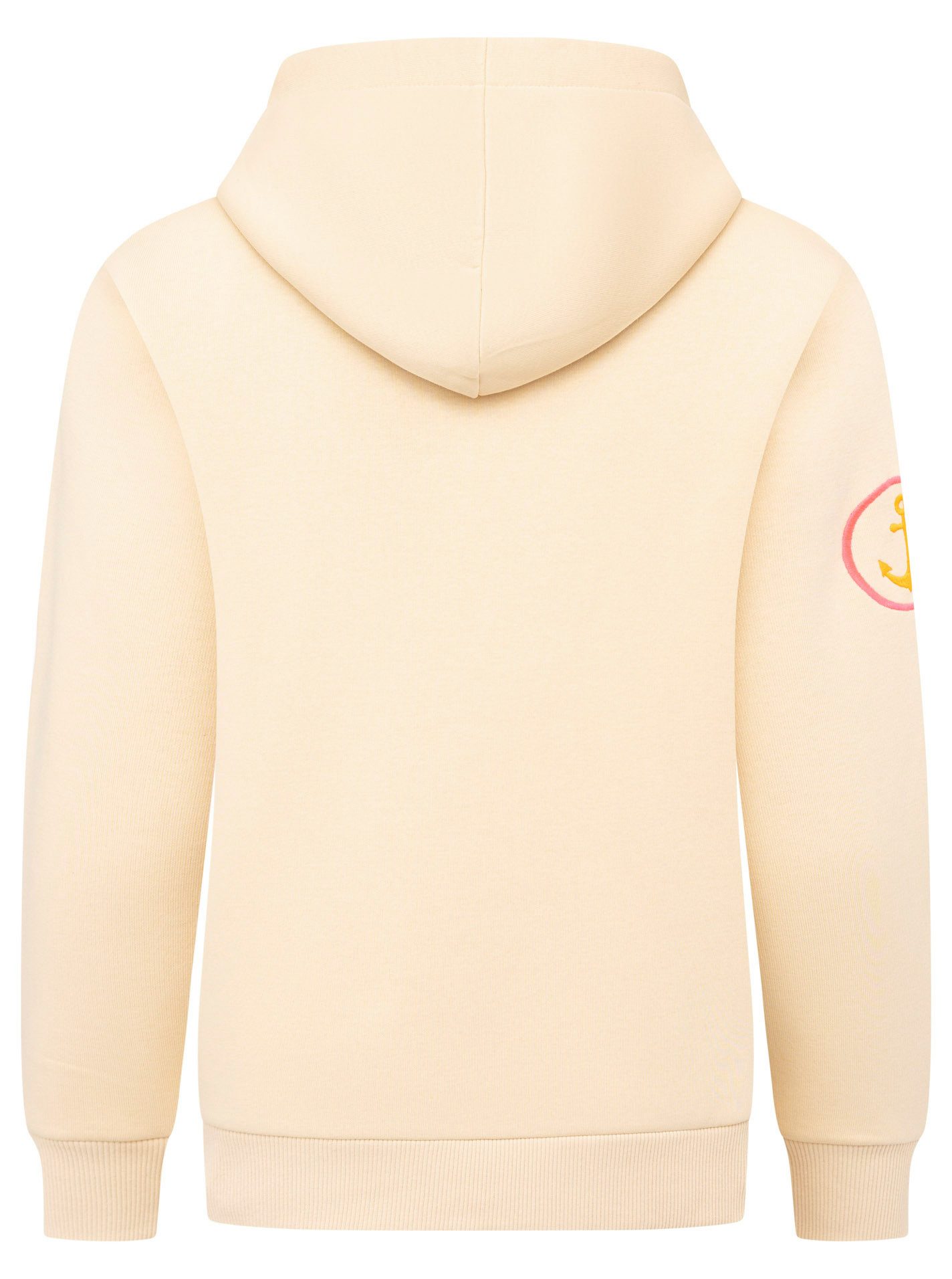 Zwillingsherz Kapuzensweatjacke "Maritim" mit gesticktem MOIN und Anker Logo und Reißverschluss