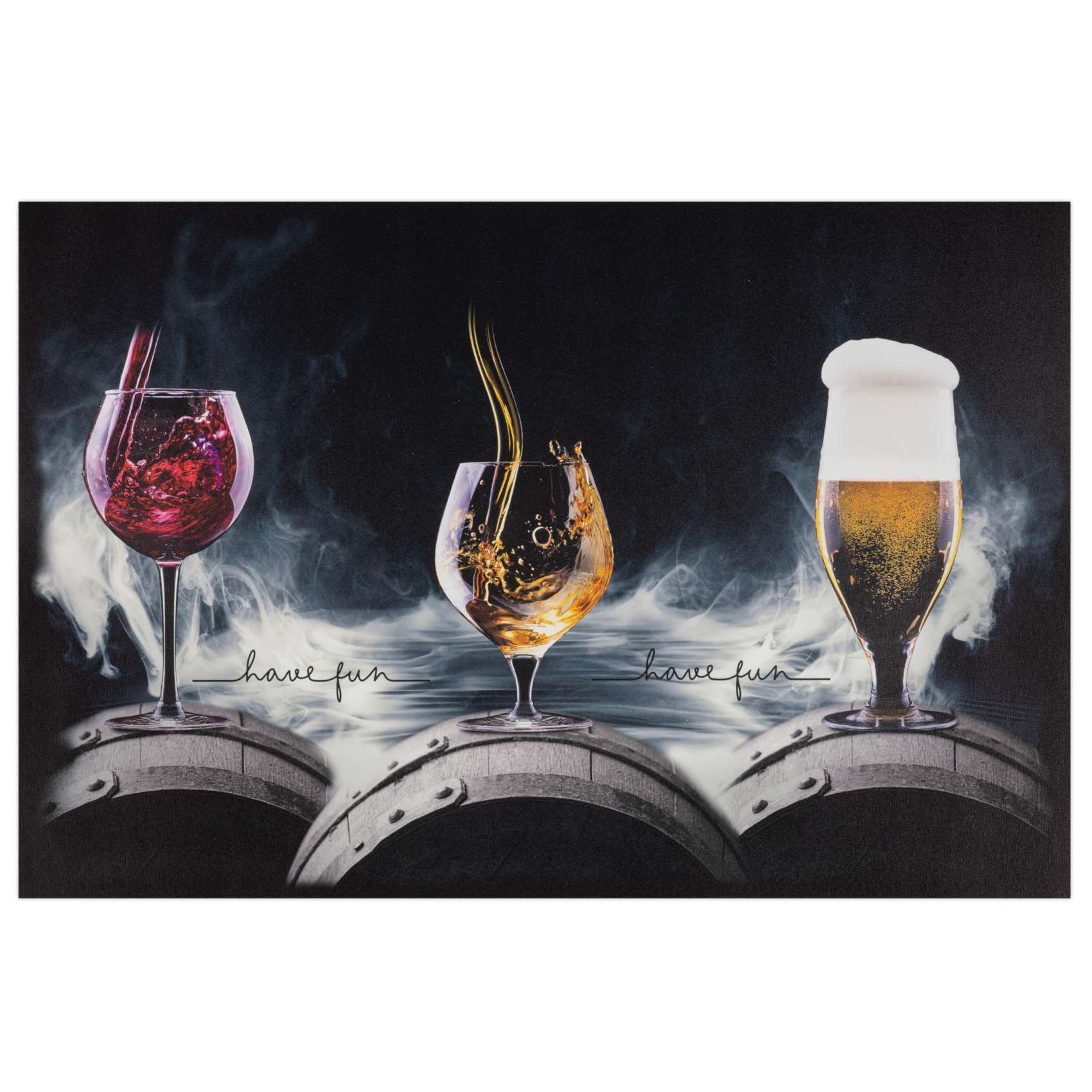 ANRO Platzset DEIN Platzdeckchen Servierdeckchen Soft Tischset Tellerunterleger, (Einzelstück, 1-St., einzelverpackt), Glatt, leichte Narbung 45x30cm Aperitivo Alko