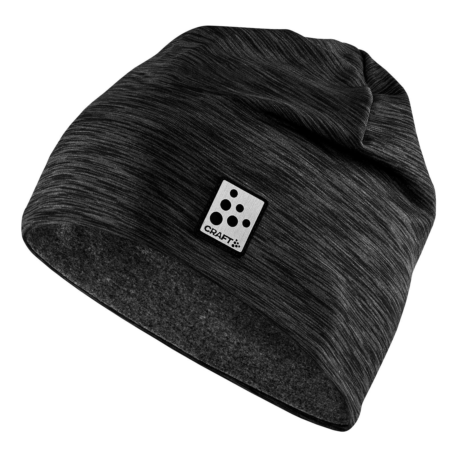 Craft Fleecemütze ADV Microfleece grau Hat mit Markenlogo-Patch