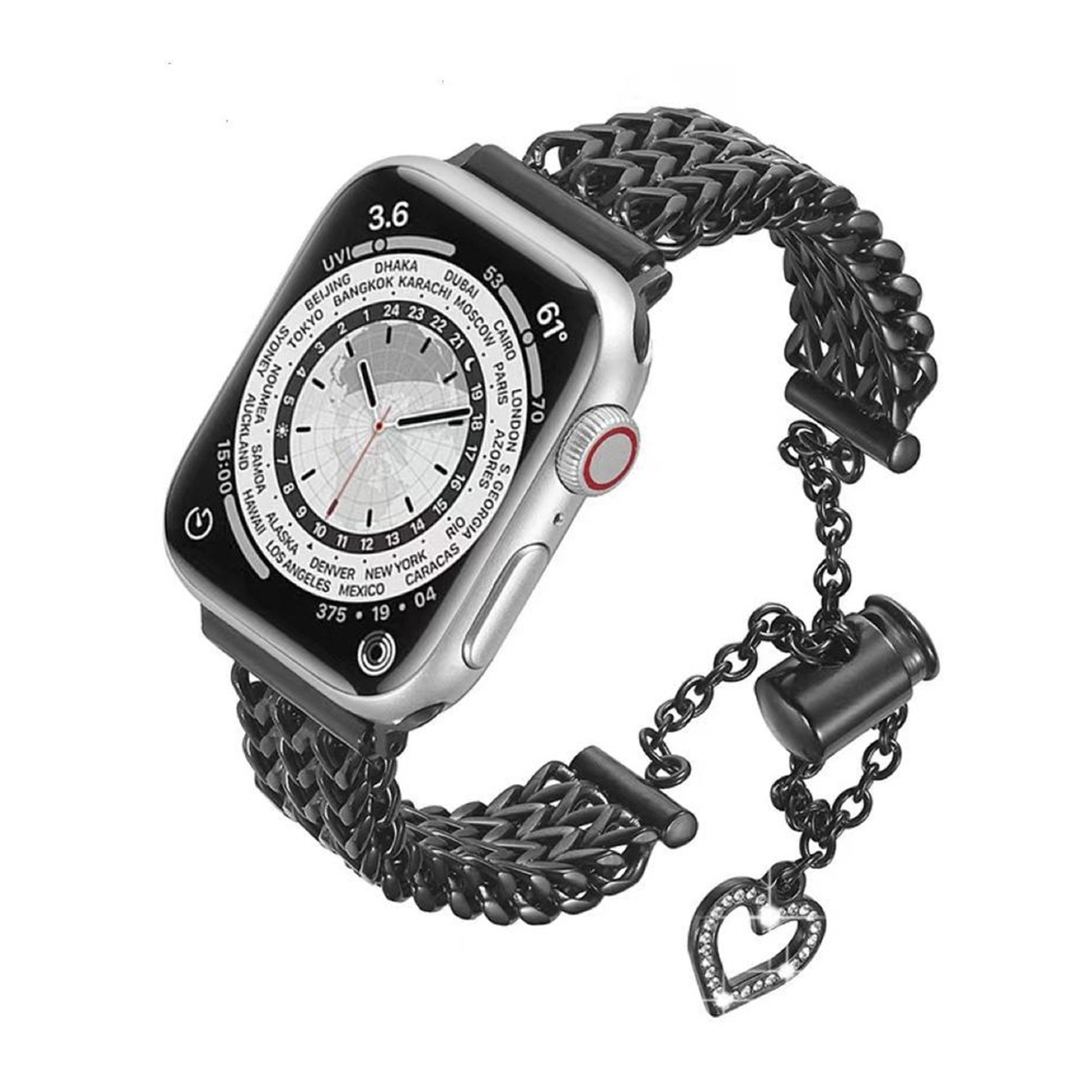 Diida Smartwatch-Armband Watch Band, Armband, Band für Apple Watch, Für  iwatch 1-8 Serie, 42/44/45MM, Silber, Schwarz, Gold, Roségold