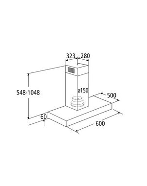 PKM Wandhaube 8060GZ Dunsbtzugshaube, 60 cm