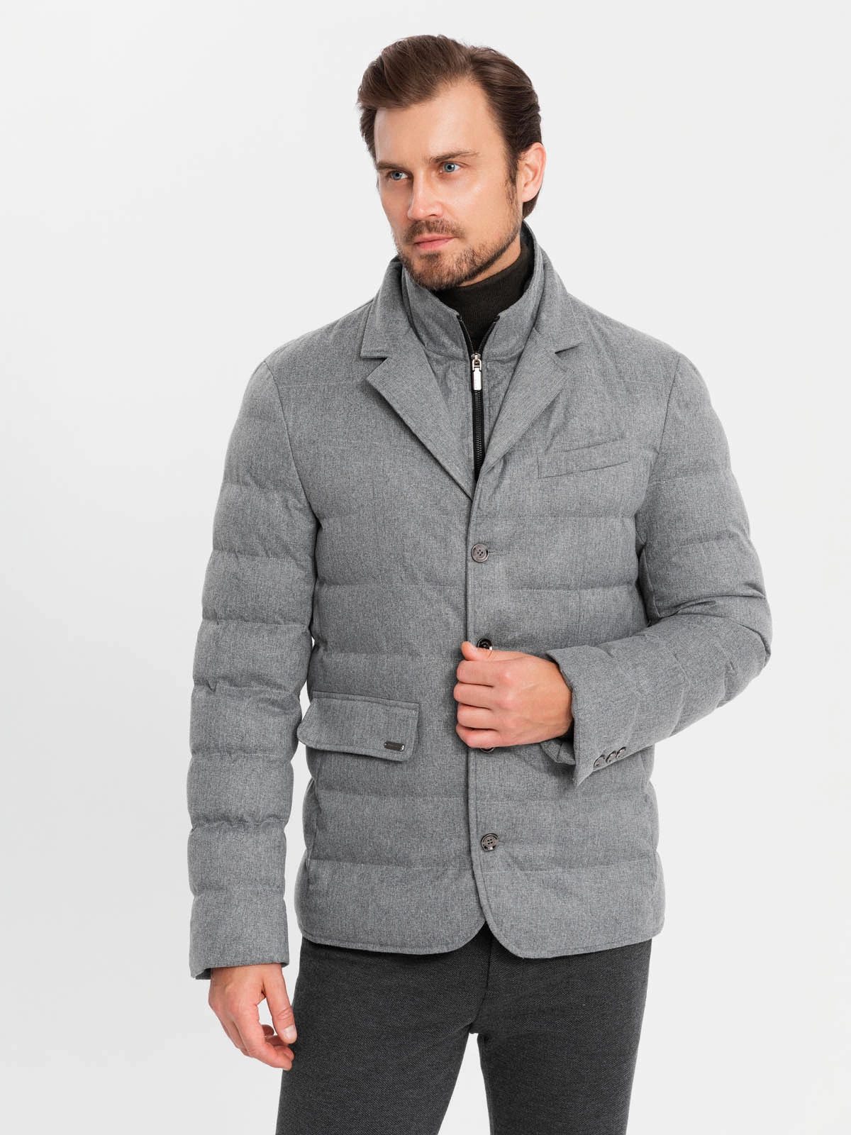 OMBRE Steppjacke Herrenjacke in Sakkoschnitt und Futter günstig online kaufen