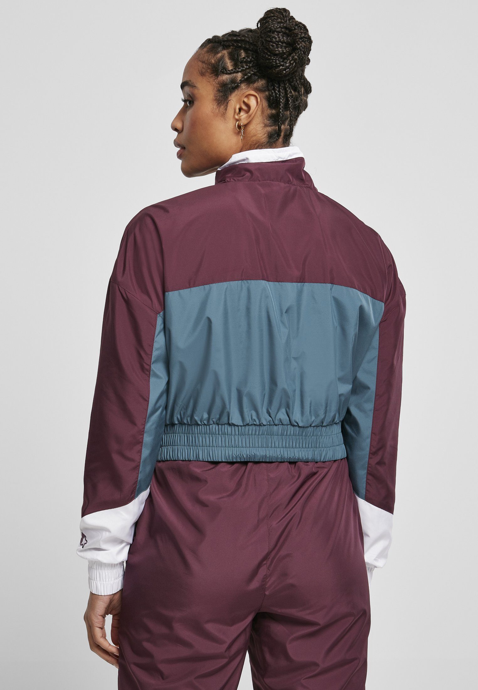 Over (1-St) Label Damen Starter Jacket Colorblock Outdoorjacke darkviolet/teal Starter Black Pull Ladies