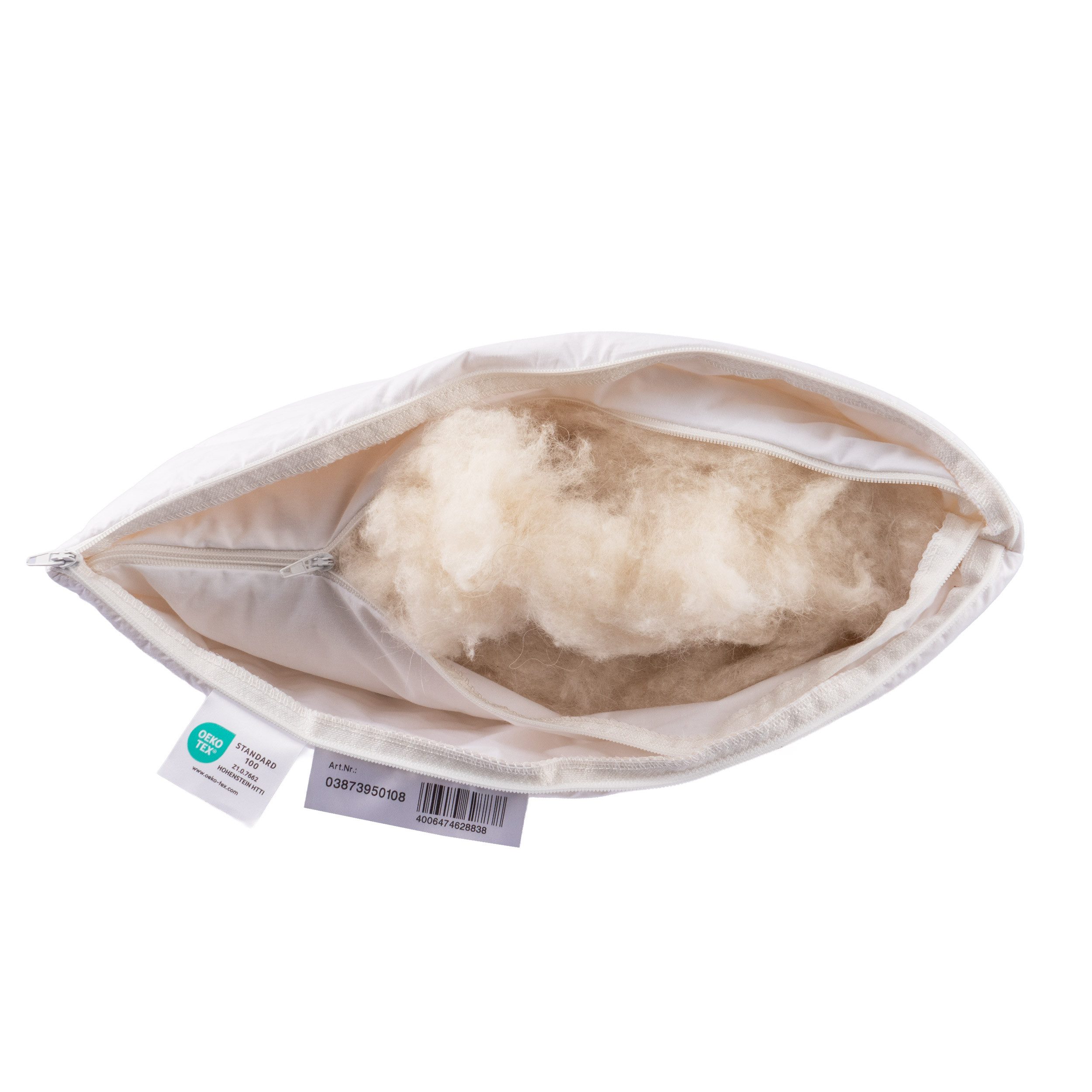 Badenia Trendline Naturhaarkissen Alpaka, Füllung: Alpakahaar, Bezug: Baumwolle, Rückenschläfer, Seitenschläfer, Bauchschläfer, natürliche Klimaregulation