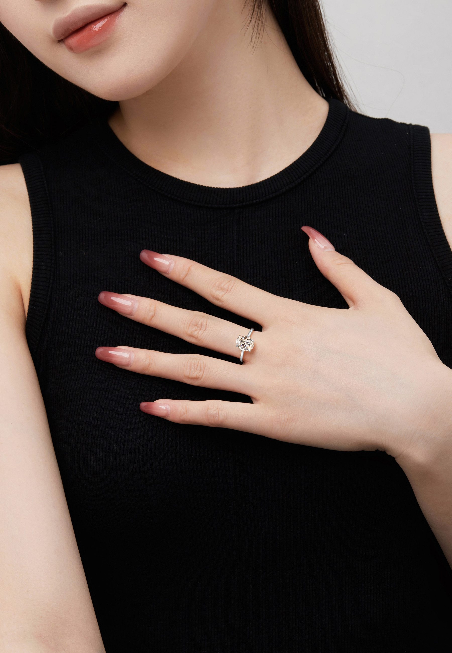 BRELLATO Solitärring Damen Cocktailring Großer Zirconia Crystal 925 Echt St günstig online kaufen