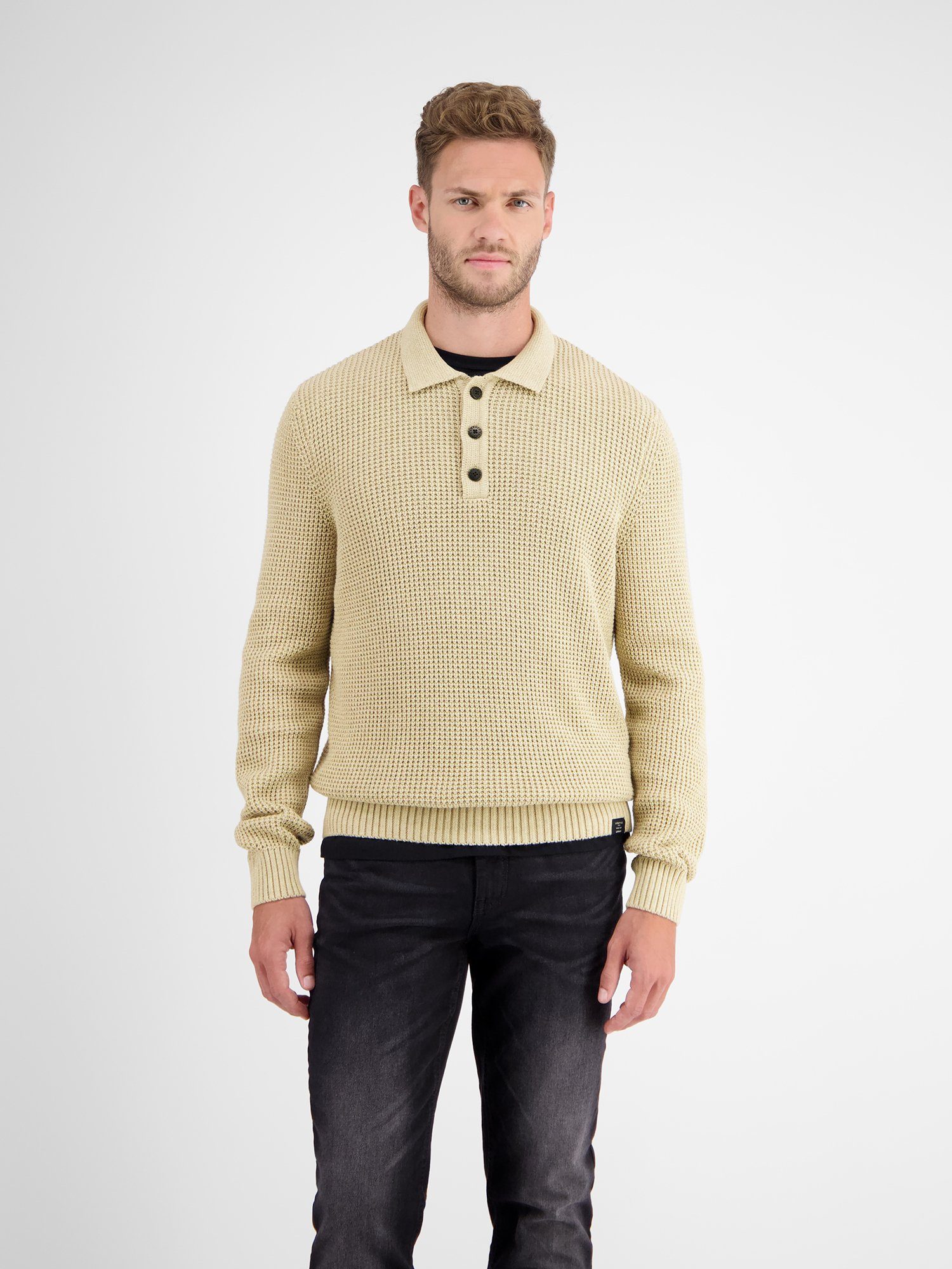 Strickpullover LERROS Langarm Strickpolo