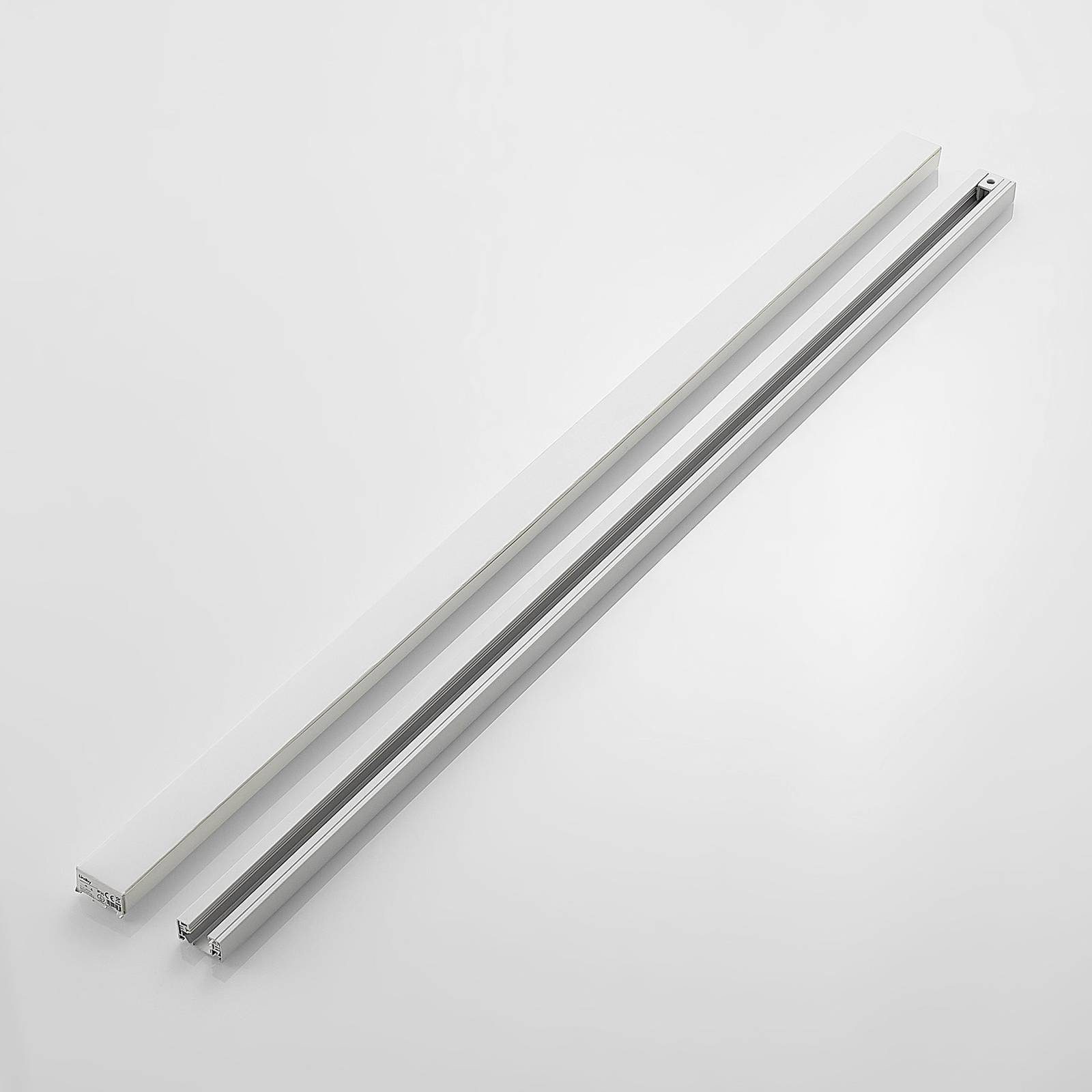 1-Phasen Lindby cm, 100 Schienensystem-Leuchten weiß, Aluminium, Stromschienenstrahler Linaro, Stromschiene,