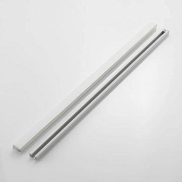 Lindby Schienensystem-Leuchten Linaro, 100 cm, Aluminium, weiß, 1-Phasen Stromschiene, Stromschienenstrahler