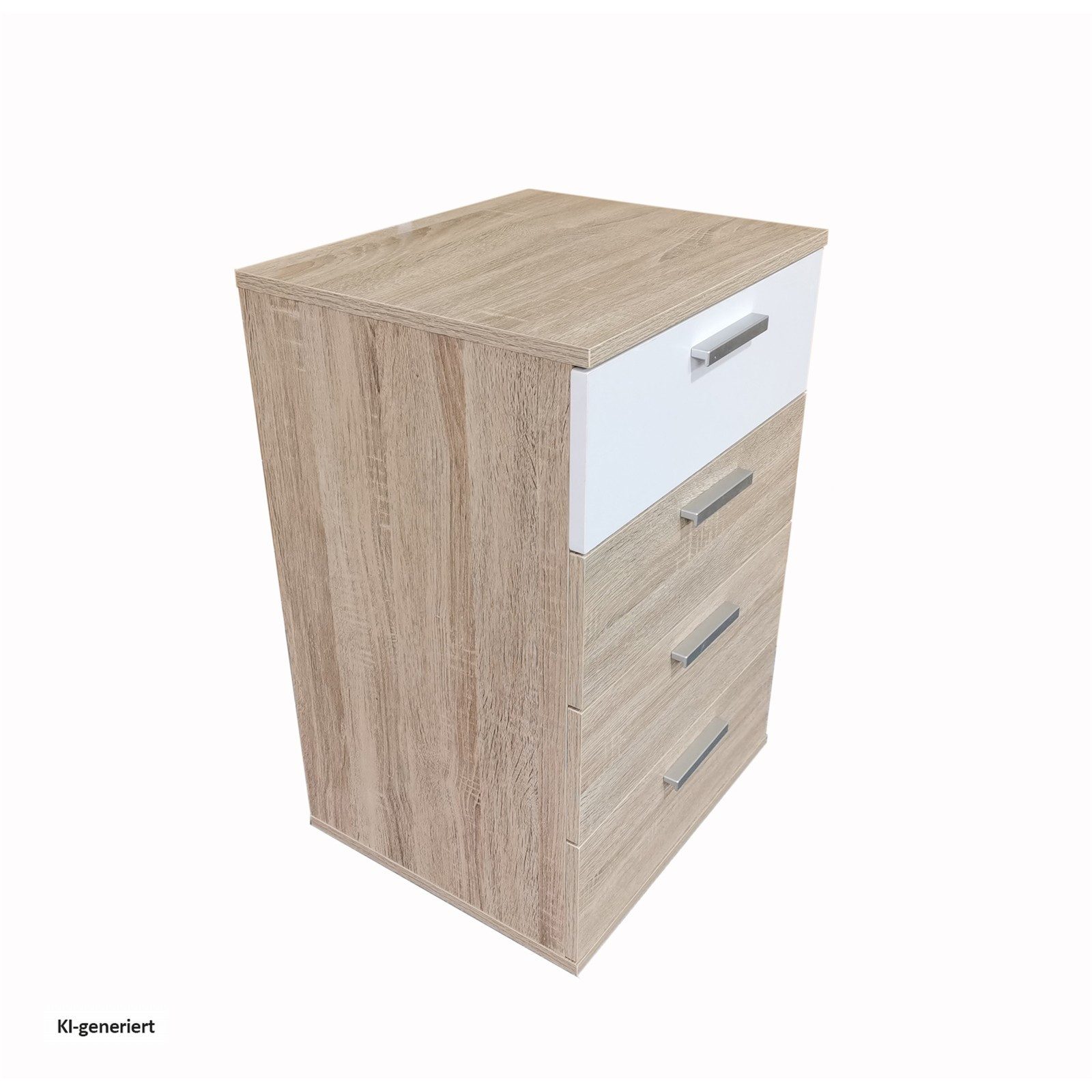HTI-Line Nachtkommode Nachtschrank Nina mit 4 Schubladen (Stück, 1 St., 1 Nachtschrank ohne Dekoration), Nachttisch Nachtkommode Nachtkonsole – Bild 2 von 5