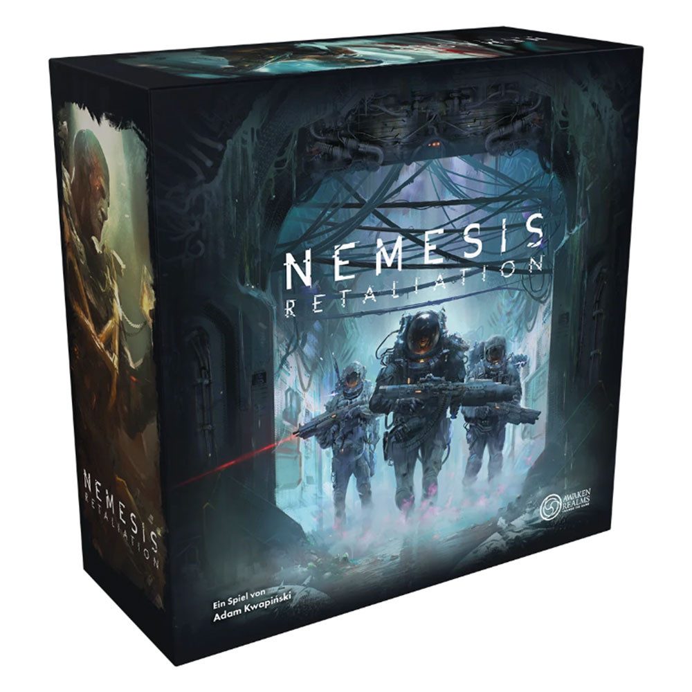 Awaken Realms Spiel Nemesis Retaliation (DE) Brettspiel mit Miniaturen, Miniaturen, Horror, Sci-Fi