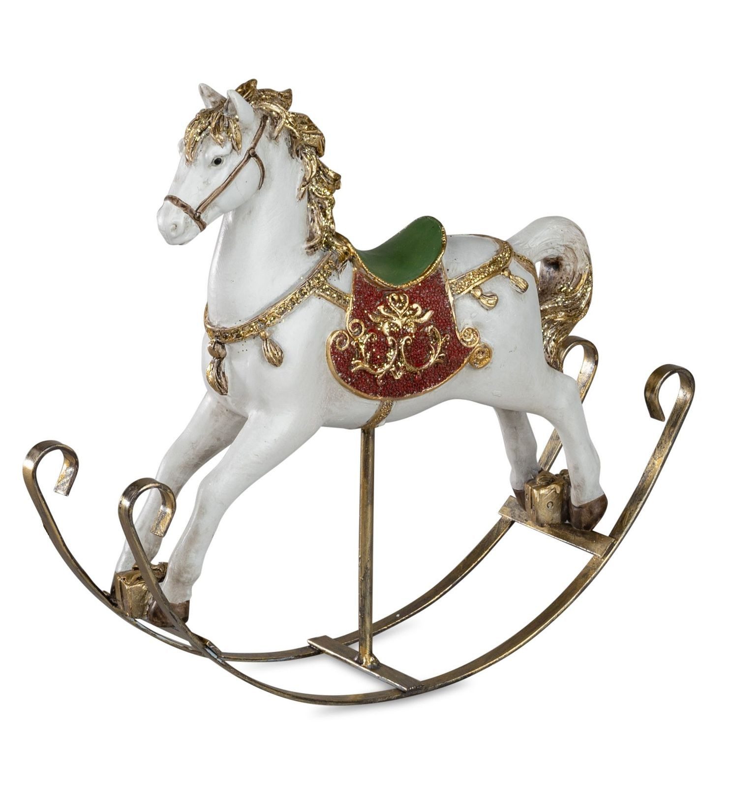 formano Weihnachtsfigur Schaukelpferd Weihnachtsdeko 25cm Kunststein günstig online kaufen