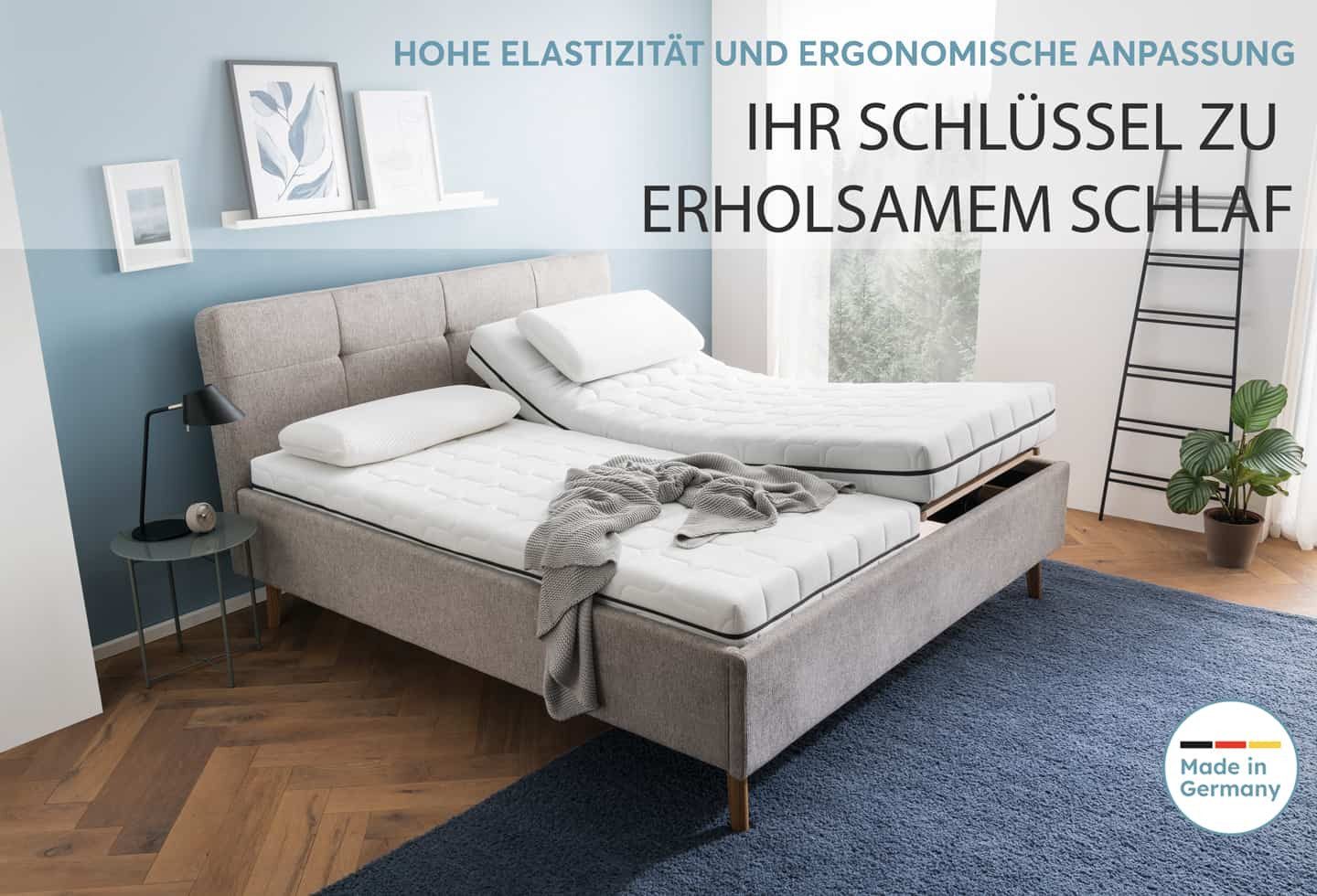 Komfortschaummatratze Comfortmatratze Ravo-PUR® mit RAVOTEX Funktio..., RAVENSBERGER Matratzen, 19 cm hoch, Ergonomisch, hohe Elastizität + Haltbarkeit, 7 Zonen, Made in Germany