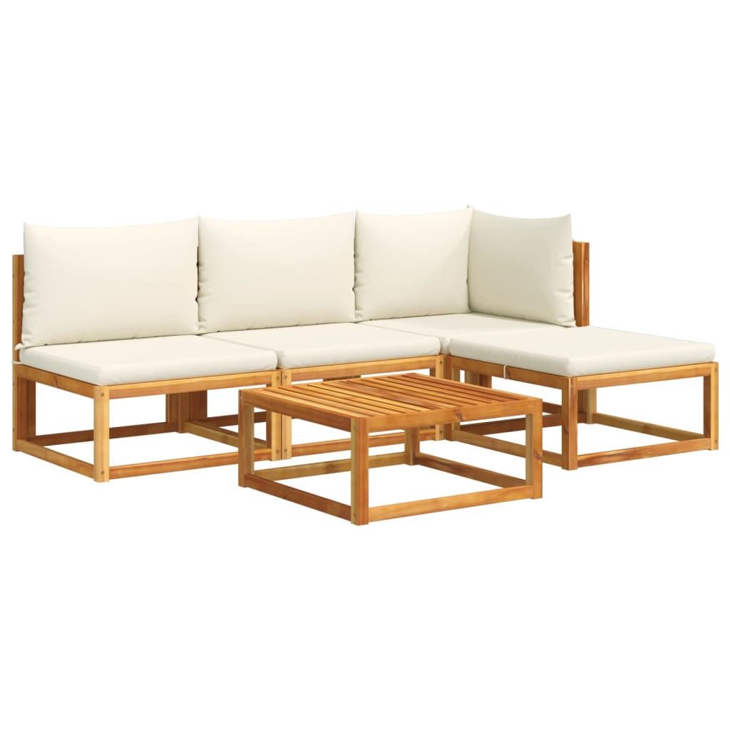vidaXL Loungesofa 5-tlg. Garten-Sofagarnitur mit Kissen günstig online kaufen