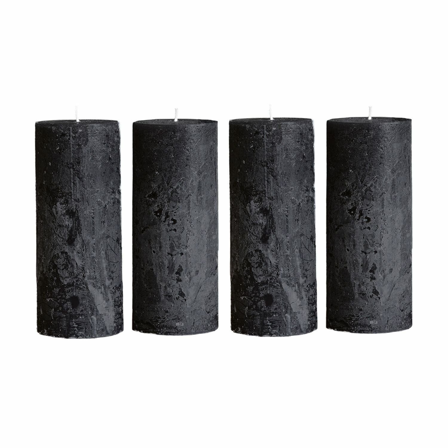 Mirabeau Stumpenkerze Kerze 4er Set Homel anthrazit (4er Set, 4er Set), none