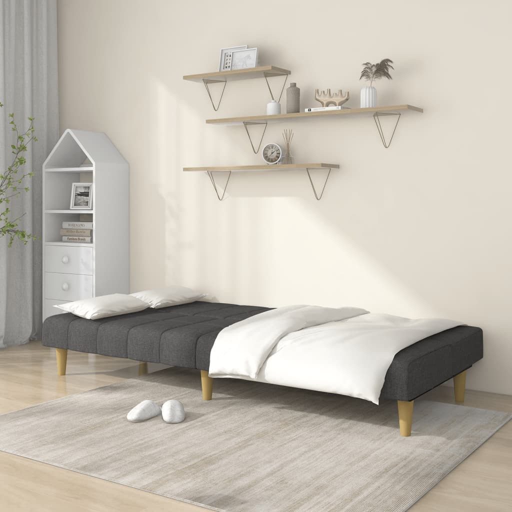 vidaXL Sofa Schlafsofa 2-Sitzer Dunkelgrau Stoff günstig online kaufen