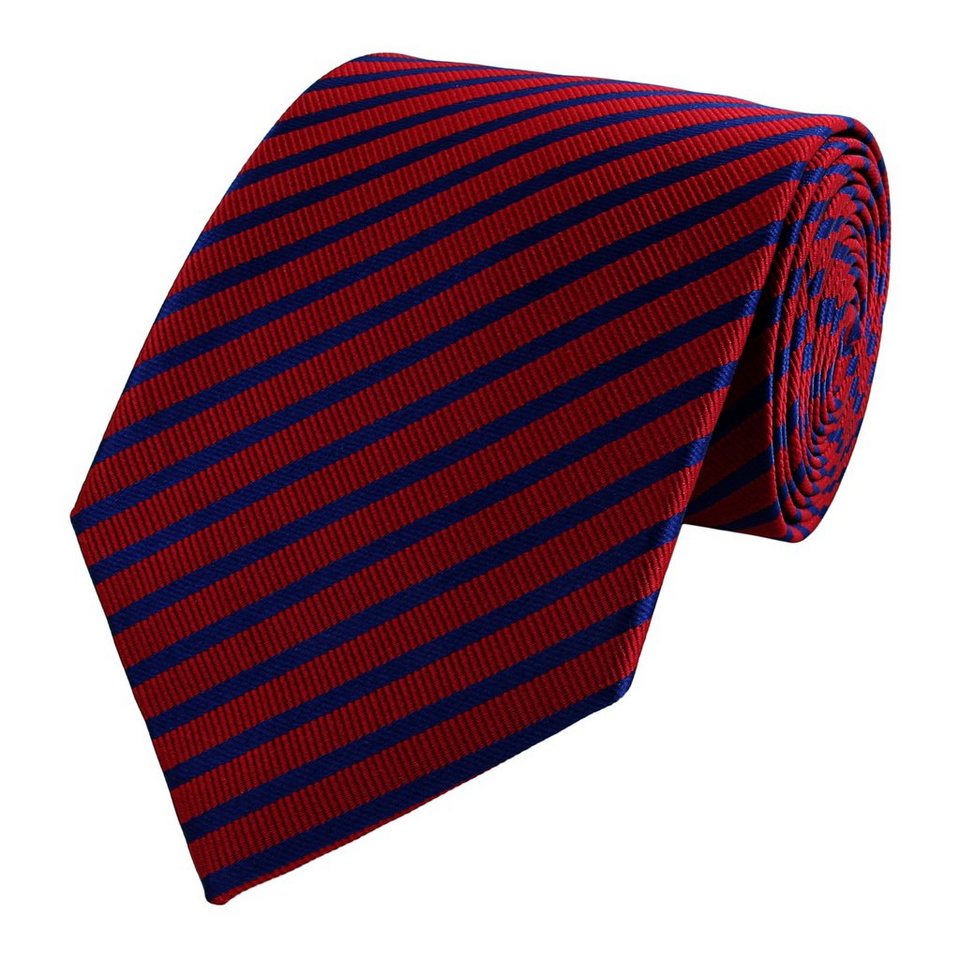 Fabio Farini Krawatte Herren Krawatte Rot - verschiedene Rote Männer  Schlips in 8cm (ohne Box, Gestreift) Breit (8cm), Rot Blau - Royal  Red/Cornatblau