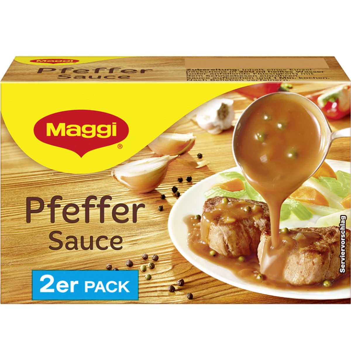 MAGGI Saucen, Maggi Pfeffer Sauce perfekt zu Schnitzel und Steak 2er für 2x 250ml