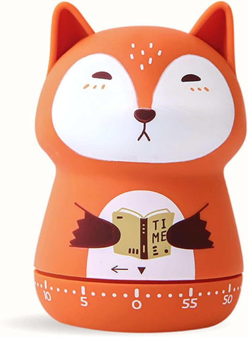 FELIXLEO Intervall-Timer Mechanisch 60 Min Niedlich Tiere Kinder Kurzzeitmesser Fuchs. (1-St)
