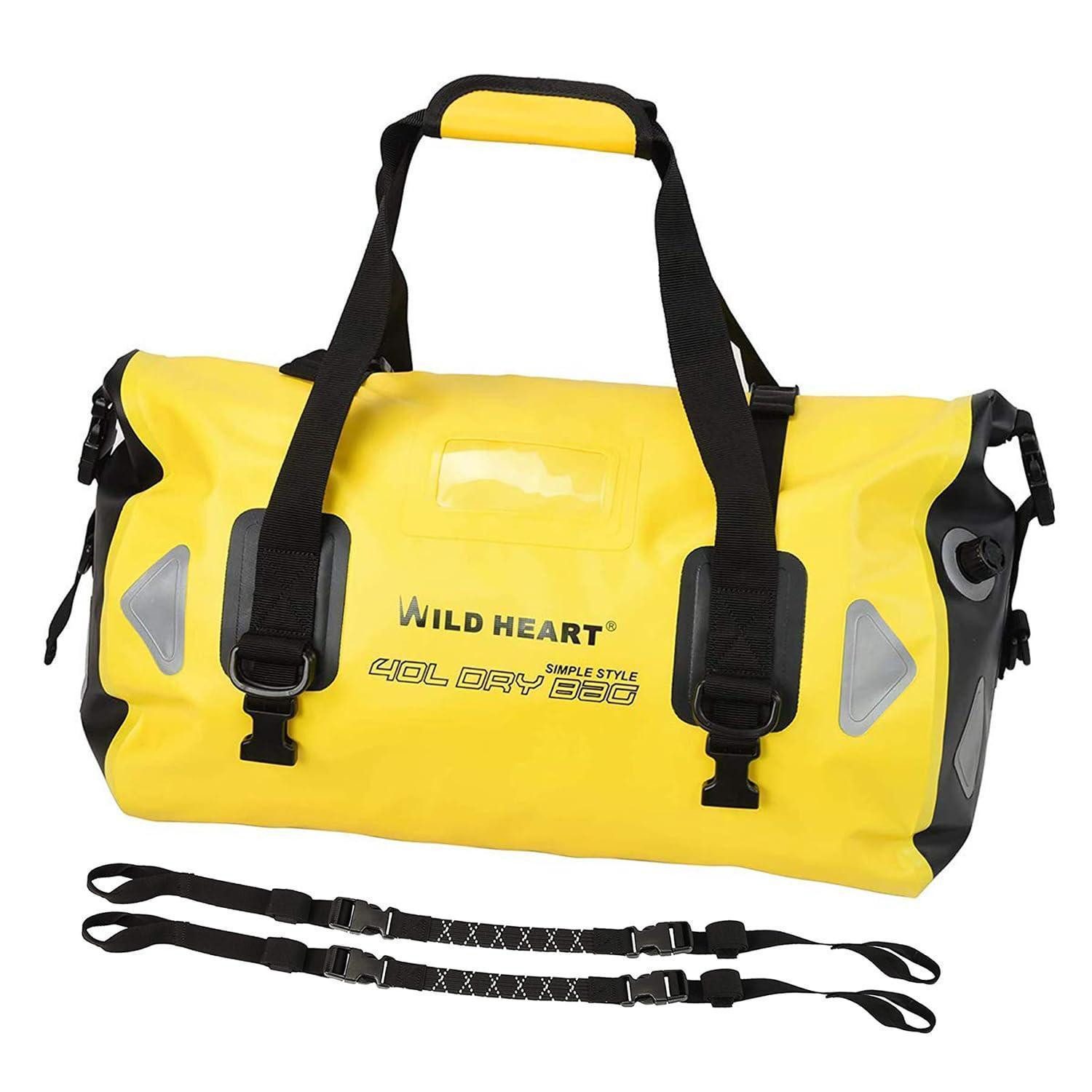 Reisetasche Reisetasche wasserdichte 66l Netztasche Gurt Kajak Camping Gelb 66L