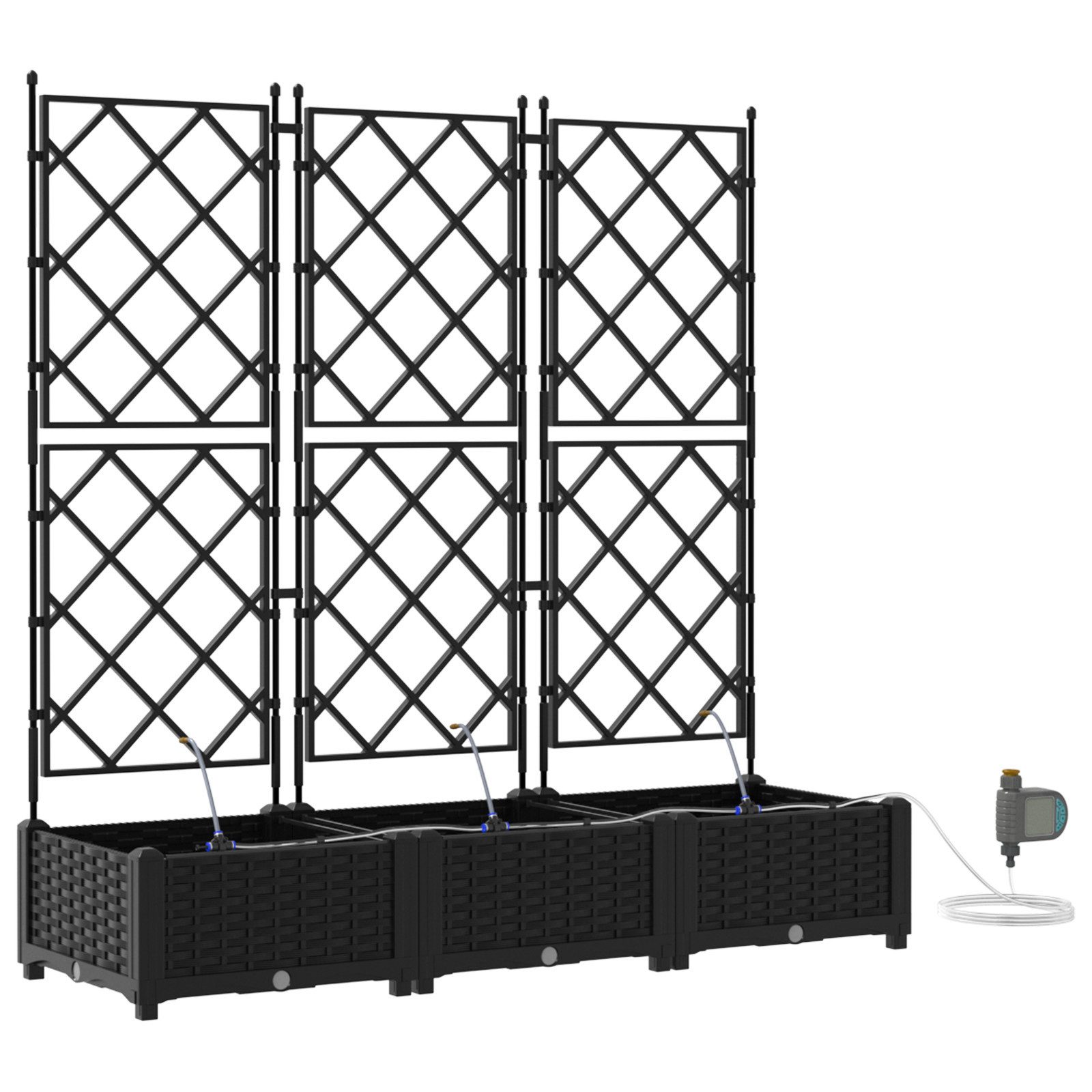 vidaXL Blumentopf Pflanzkästen mit Bewässerungssystem 3 günstig online kaufen