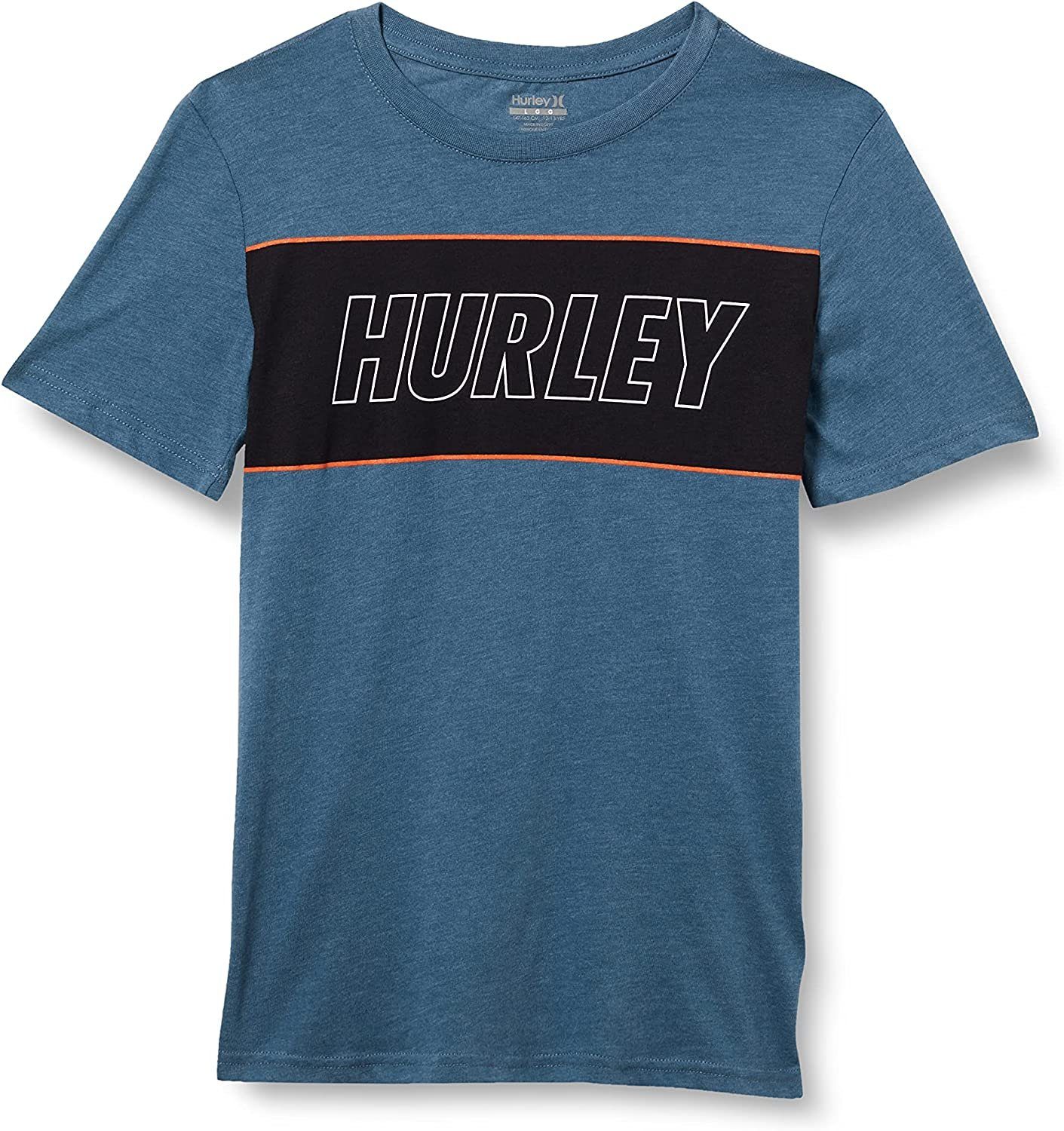 Hurley Print-Shirt Hrlb Fastlane Tee weichen Material für langanhaltenden Komfort, Gr. S 128-132