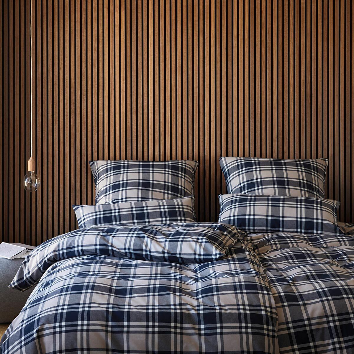 Elegante Bettwäsche Manchester, Flanell, 1 teilig, Flauschige Winterbettwäsche im stilvollen Karodesign, Bettbezug