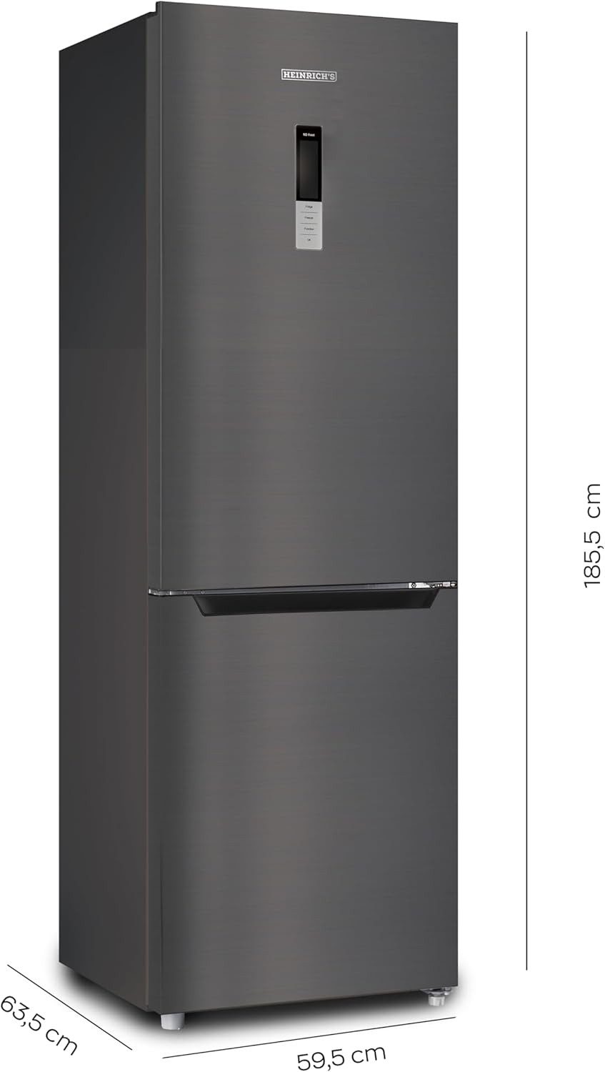 Heinrich´s Kühl-/Gefrierkombination HKS 3195, 185.5 cm hoch, 59.6 cm breit, 322L Kühlgefrierkombination, NO-FROST, leise 35dB