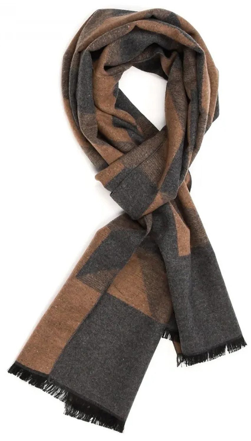 chic4home Schal Classic Edge, (1-St. 1-teilig), klassischer Herren Schal beidseitig tragbar Muster oder uni
