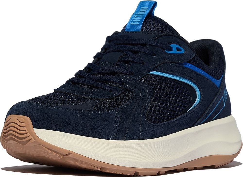 Fitflop F-Mode Flow Suede/Mesh/Leather Flatform Sneakers Sneaker