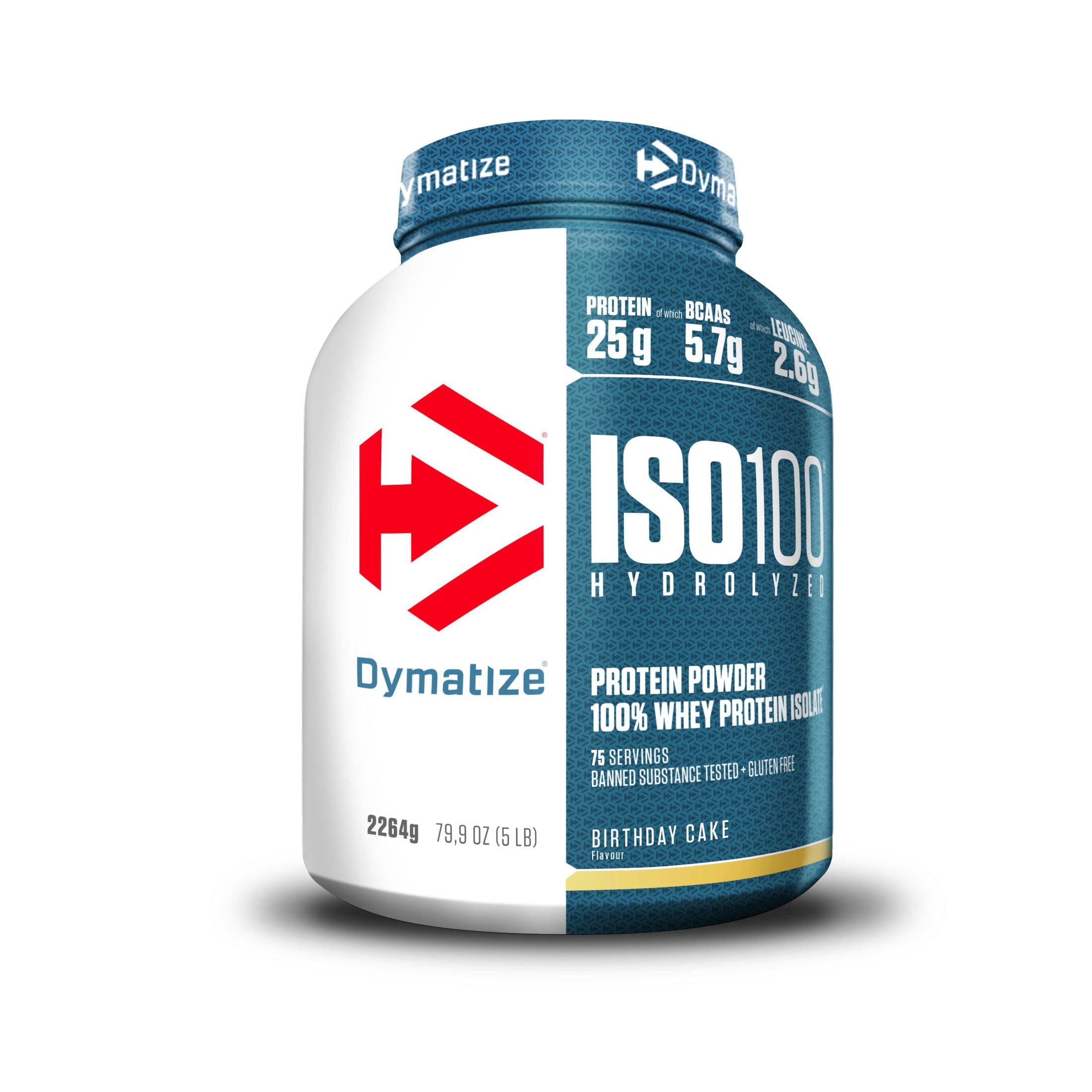 Dymatize Whey Protein Shake Hydrolysat Eiweiß ISO 100 Birthday Cake 2264g Pulver, 2264 g