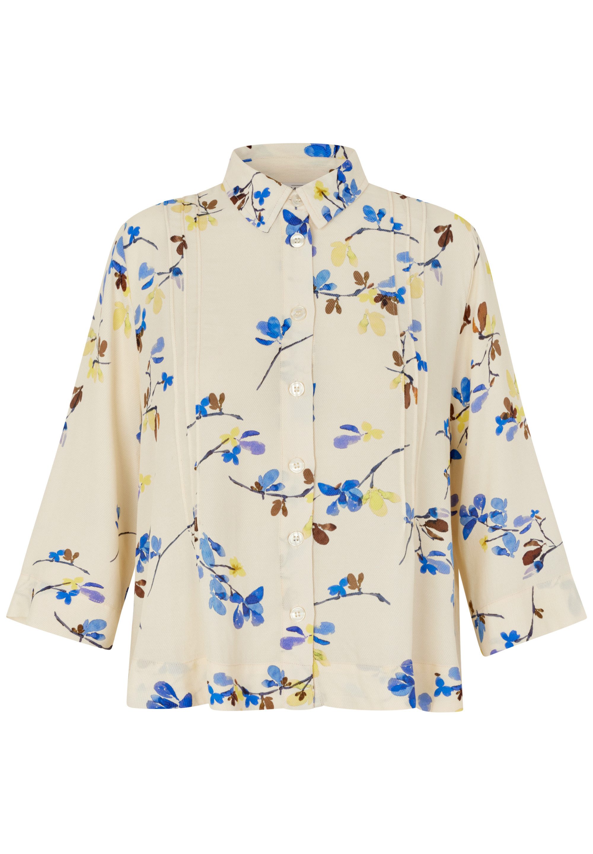 Masai Poloshirt MaIbilisan kurzer kastiger Schnitt, floral Druck