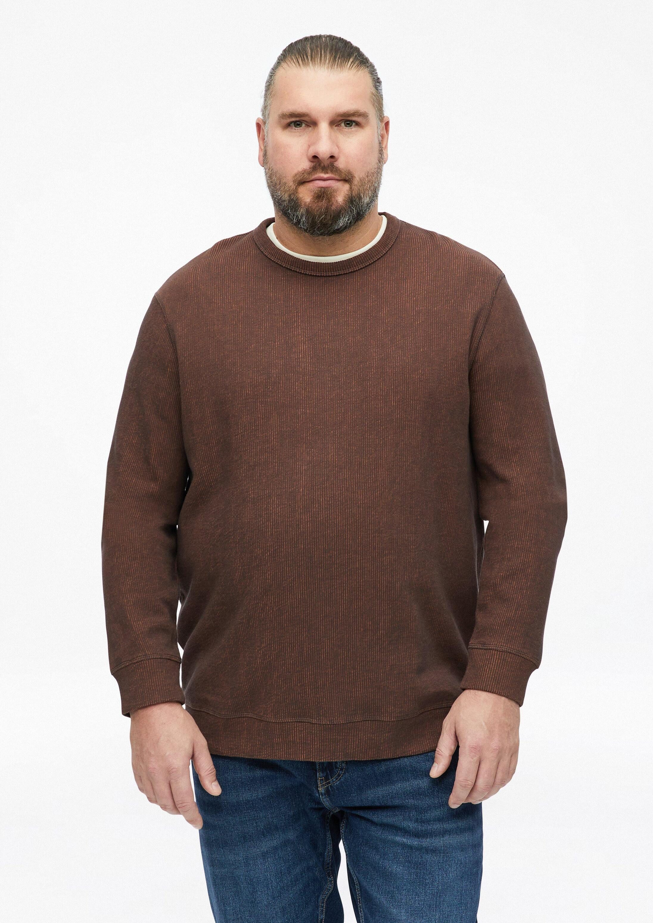 s.Oliver Sweatshirt Sweatshirt Sweatshirt mit Rippstruktur