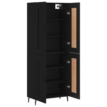 furnicato Sideboard Highboard Schwarz 69,5x34x180 cm Holzwerkstoff