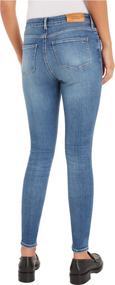 Tommy SIZE Effekten TH PLUS U CRV Skinny-fit-Jeans leichten SKINNY faded-out CURVE,mit HW Hilfiger Curve LEO HARLEM