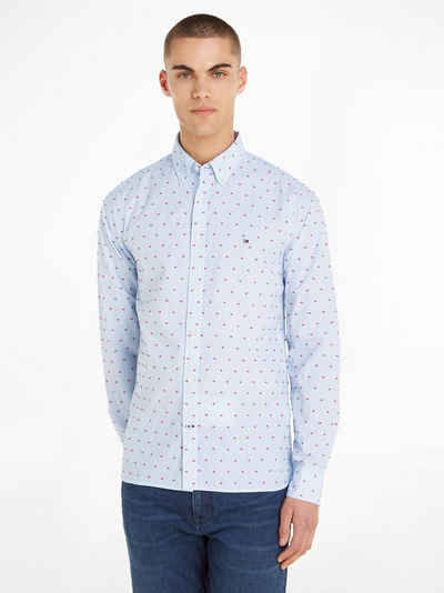 Tommy Hilfiger Langarmhemd FIL COUPE SF SHIRT mit durchgehender Knopfleiste