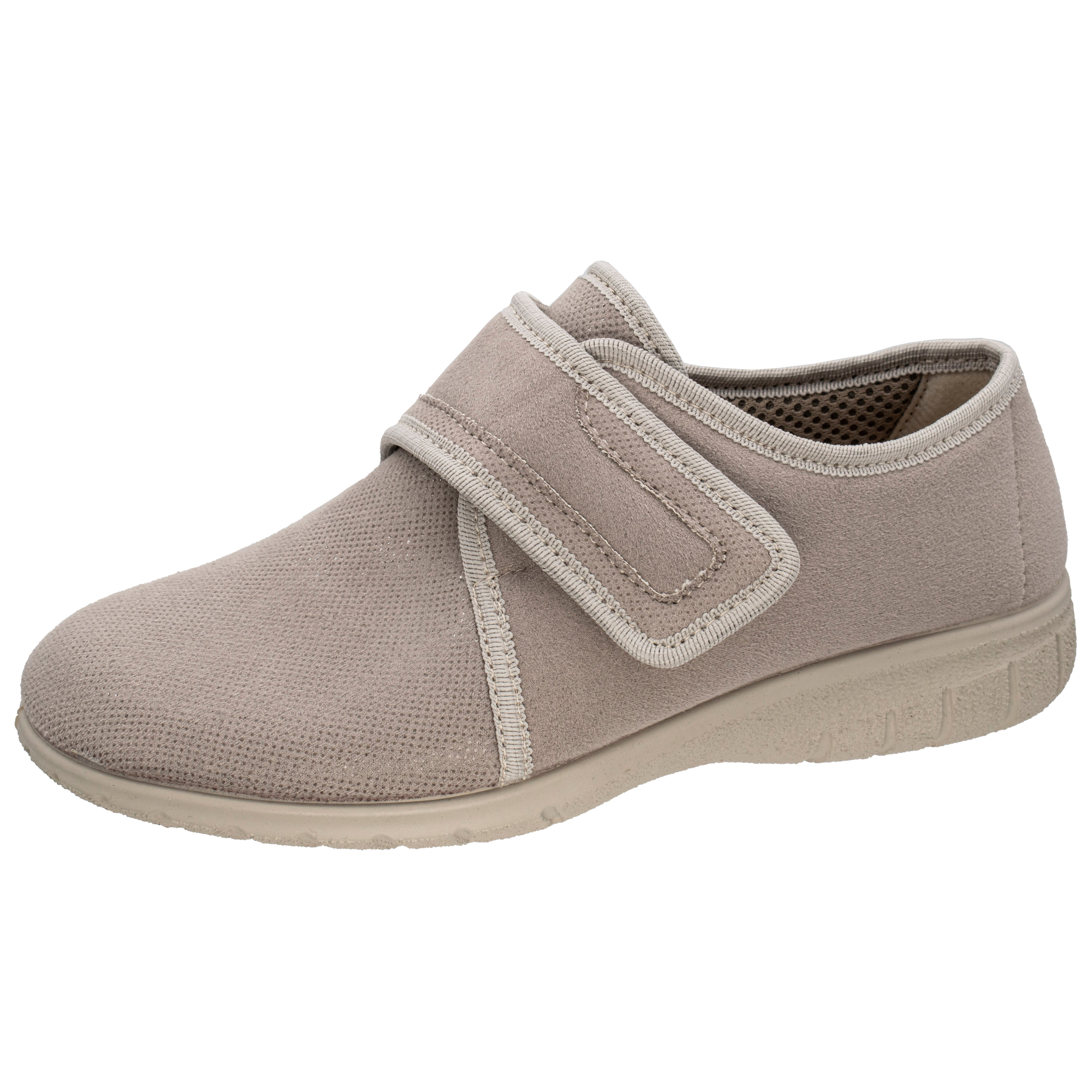 Fischer-Markenschuh Doris Klettschuh aus Stretchmaterial, Textilfutter, Ledereinlegesohle herausnehmbar