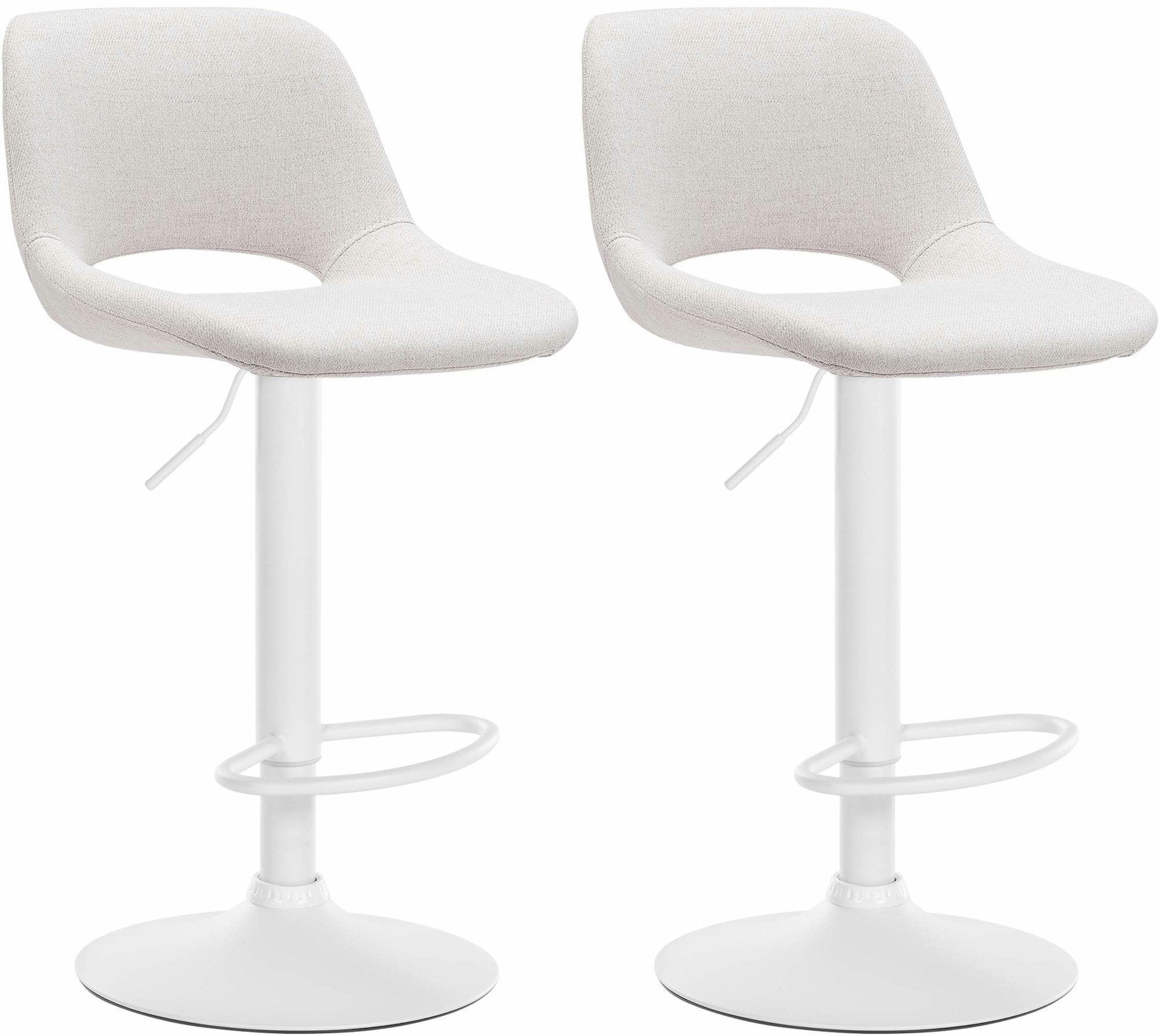 CLP Barhocker Camden (2er Set, 2 St., 2er), mit Stoff-Bezug, höhenverstellb günstig online kaufen