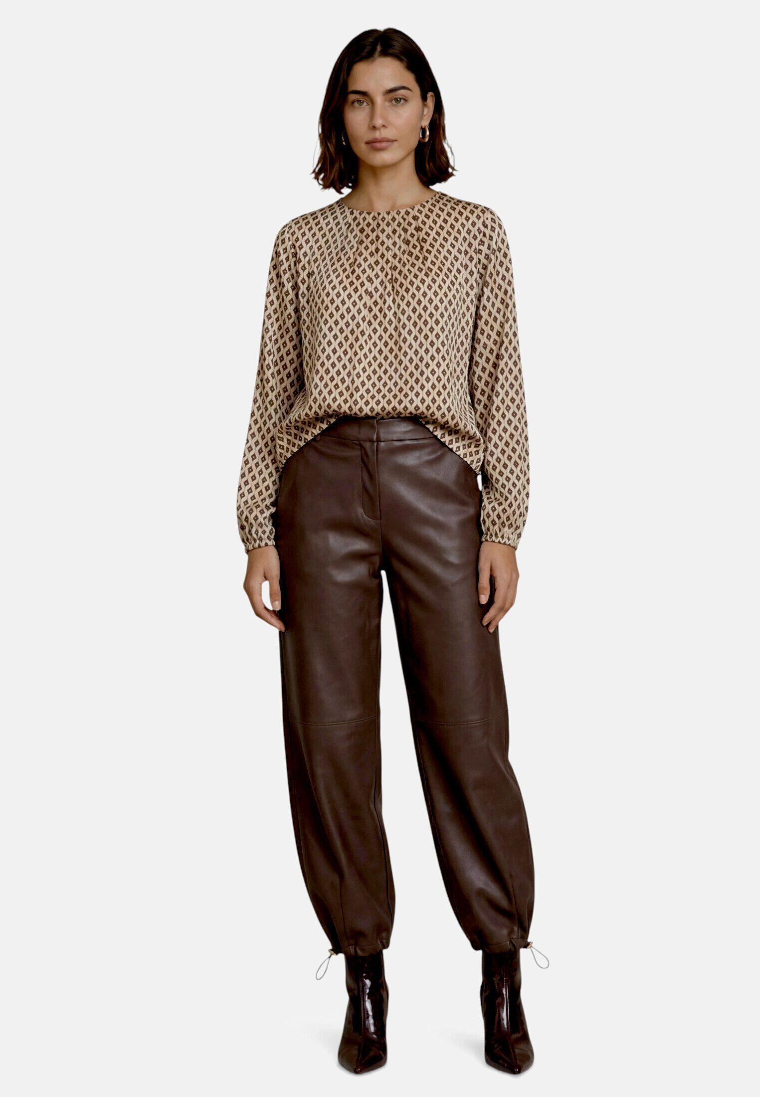 Zero Satinbluse Damen mit Print.