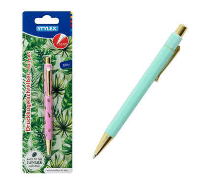 Stylex Schreibwaren Kugelschreiber 2x Kugelschreiber "Back to Jungle" / 2 verschiedene Farben