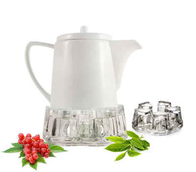Sendez Teekanne »Teekanne aus Porzellan mit Stövchen Kaffeekanne Teebereiter Porzellankanne Kanne«