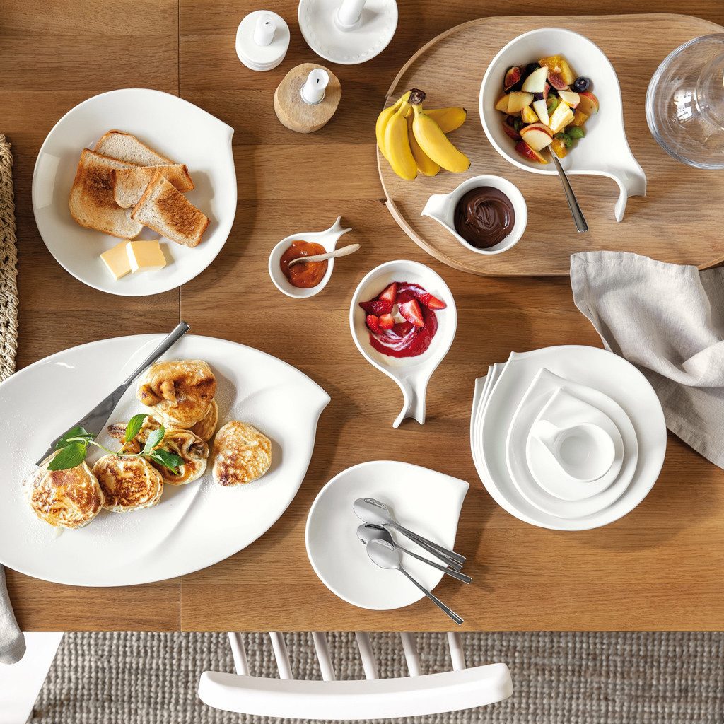 Villeroy & Boch Brotteller Flow Brotteller, (1 St), Premium Porcelain, mikrow.- & spülm.sicher, Made in Germany